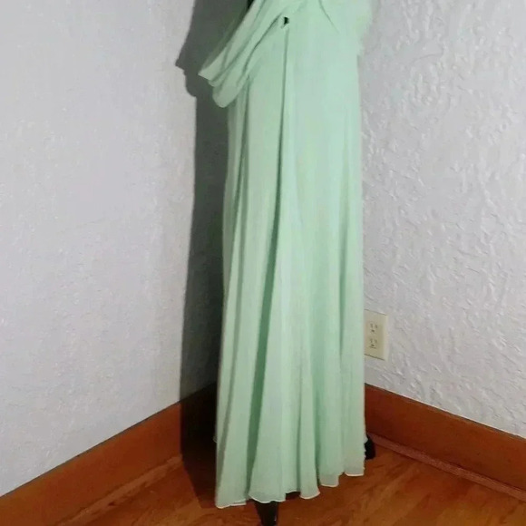 ASOS DESIGN corset midi dress with soft cowl front in green - Picture 9 of 10